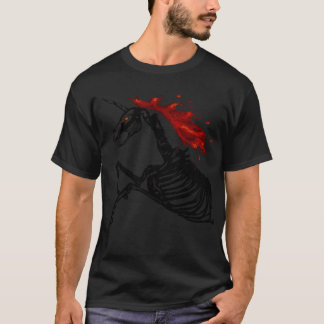 怒り - ユニコーンのスケルトン Tシャツ