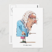 怒るおばあちゃんのポストカード! ポストカード (正面/裏面)