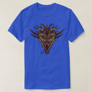 怒るドラゴンのヘッドグラフィックTシャツ Tシャツ