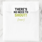 怒る必要はない面白いジョーク スクエアシール (バッグ)