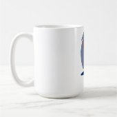 怒る男性の歩行 コーヒーマグカップ (左)