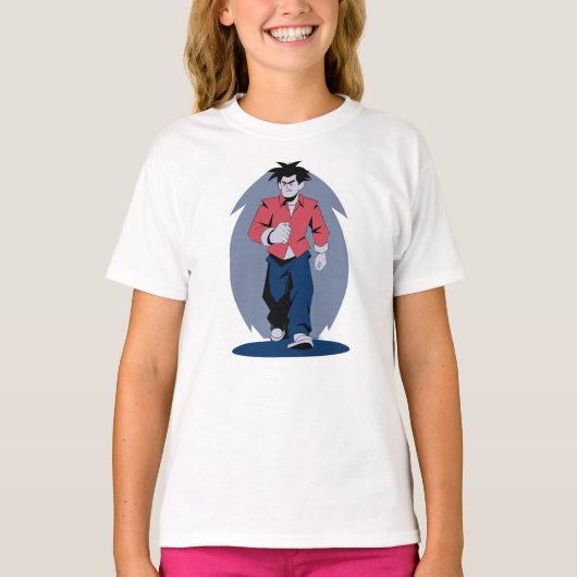 怒る男性の歩行 Tシャツ (正面)