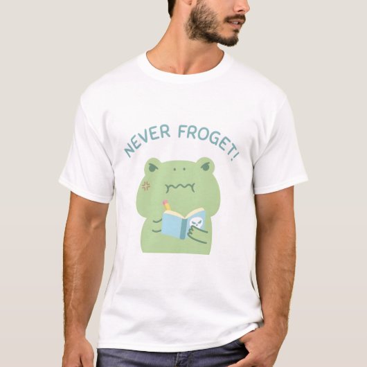 怒れるカエルは決して忘れない復讐の本 Tシャツ (正面)