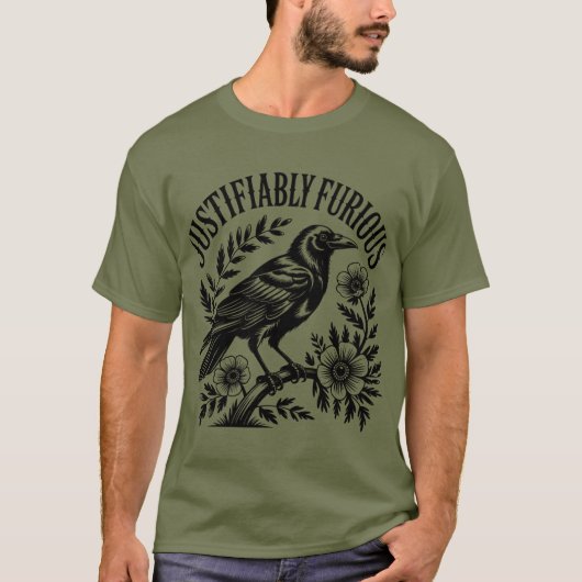 怒れるカラス Tシャツ (正面)