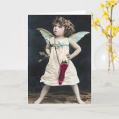 怒れるキューピッド カード (黄色い花)