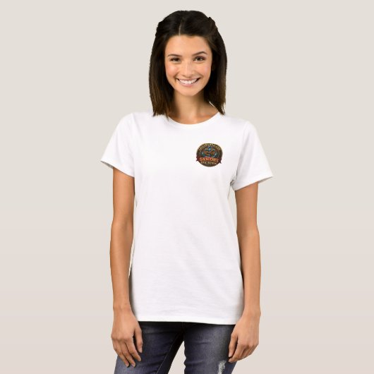 怒れるキングゴリラがタワーブリッジを駆ける Tシャツ (正面フル)