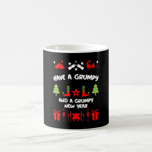 怒れるクリスマス コーヒーマグカップ (中央)
