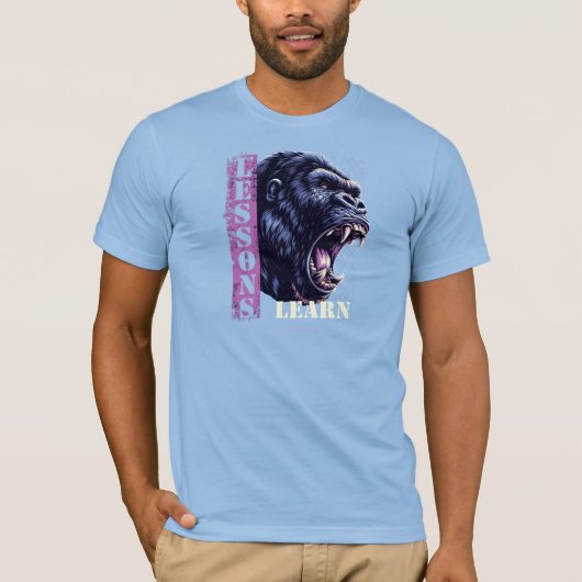 怒れるゴリラの教訓 Tシャツ メンズ (正面)
