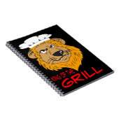 怒れるライオンシェフの面白い名言 ノートブック (右側)