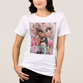 怒れる女王さま ピンクパンク トライブレンドTシャツ