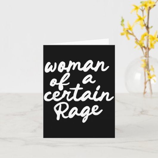 怒れる女 カード (黄色い花)