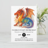 怒れる虹のドラゴン 誕生日おめでとう 招待状 (スタンド正面)