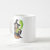 怒れる魔女のハロウィン コーヒーマグカップ (正面左)