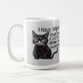 怒れる黒猫 コーヒーマグカップ (左)