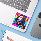 怒インディアン シール (ノートパソコンとiPhone)