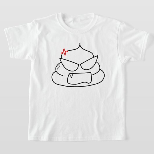 怒ウンチ – ブロートシュ Tシャツ (レイダウン)