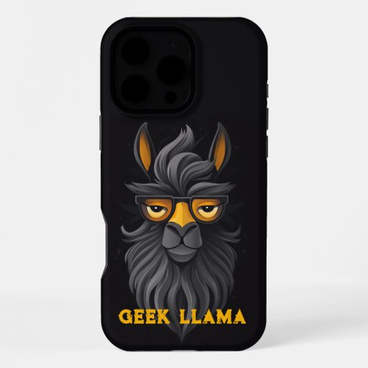 怒ギークラマブラック iPhoneケース (裏面)