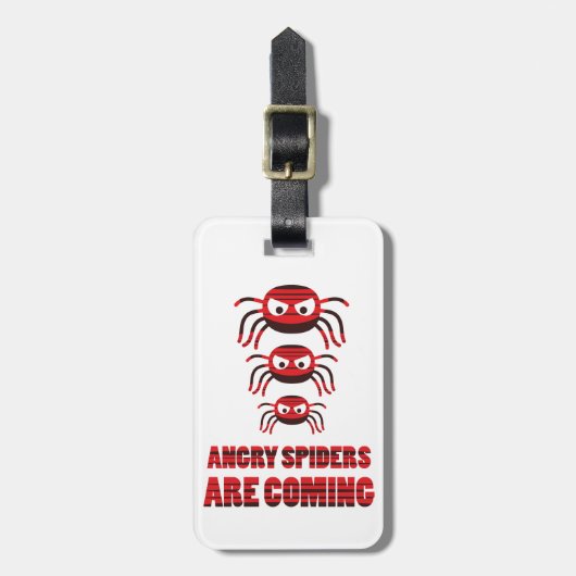 怒クモは来のTシャツだ ラゲッジタグ (正面縦)
