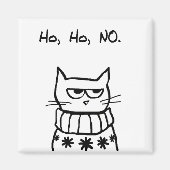 怒クリスマスの猫おもしろい- Cat マグネット (正面)