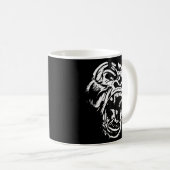 怒ゴリラシルバーバックホワイトの死の素晴らしない コーヒーマグカップ (正面右)