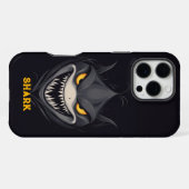 怒シャークブラック iPhoneケース (裏面横)