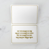 怒ジンジャーブレッドマンあいさつカード – スパイシーなウィッシュ カード (内部)