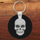 怒スカル:ベクトルイラストレーション: Keychain キーホルダー (正面)