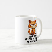 怒ストレスト猫おもしろいストレスミーム猫好き コーヒーマグカップ (正面右)