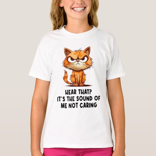 怒ストレスト猫おもしろいストレスミーム猫好き Tシャツ (正面)