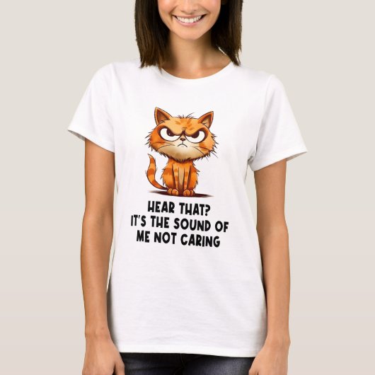 怒ストレスト猫おもしろいストレスミーム猫好き Tシャツ (正面)