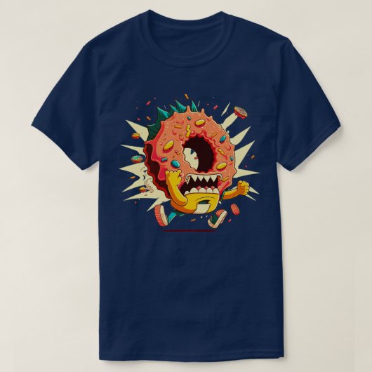 怒ドーナツ1 Tシャツ (デザイン正面)
