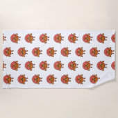 怒ドーナツ ビーチタオル (正面)