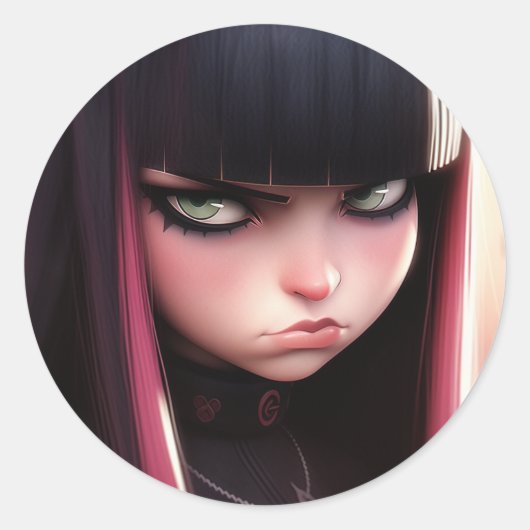 怒パンク ラウンドシール (正面)