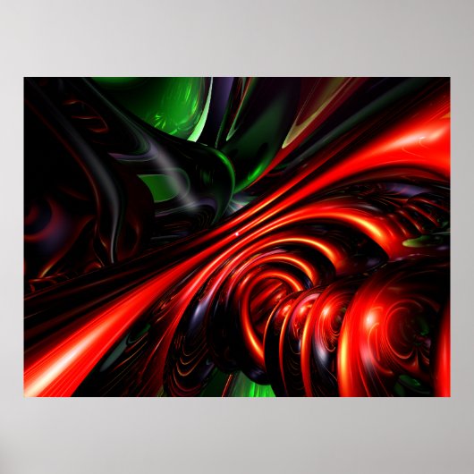 怒ピエロ抽象芸術ポスター ポスター (正面)