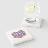 怒フ走ァンのデザインv2 ストーンコースター (横)