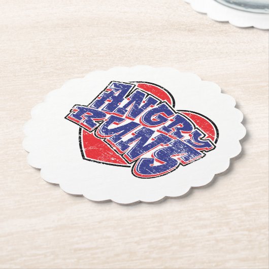 怒フ走ァンのデザインv2 ペーパーコースター (アングル)