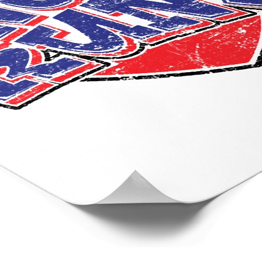 怒フ走ァンのデザインv2 ポスター (角)