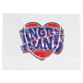 怒フ走ァンのデザインv2 ラージペーパーバッグ (裏面)