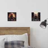 怒ベビーブロンとホワイトプードル忍者プリントセット (寝室)