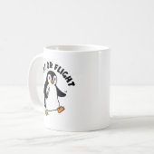 怒ペンギンのミニマリスト白黒 コーヒーマグカップ (正面左)