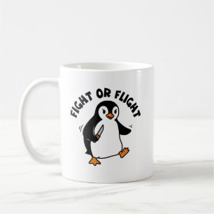 怒ペンギンのミニマリスト白黒 コーヒーマグカップ