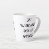 "怒ムードマグ – 姿勢とsip" カフェラテマグ (右アングル)