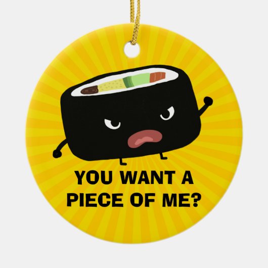 怒司 |私の一部が欲しい? |おもしろい | セラミックオーナメント (正面)