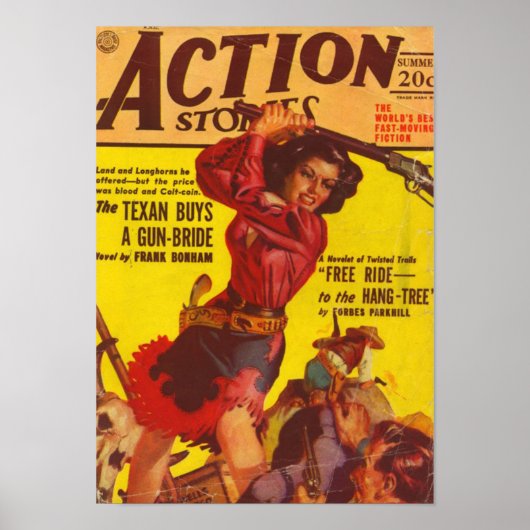 怒女性のカーボーイ ポスター (正面)