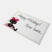 怒子猫ウィンドボウハッピーホリデイズナウ離れン ドアマット (アングル)