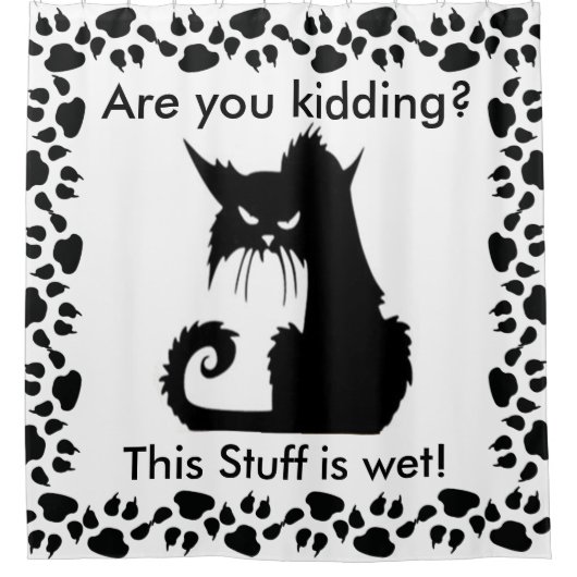 怒子猫 シャワーカーテン (正面)