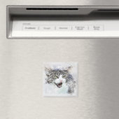 怒子猫 |抽象芸術 |水彩 マグネット (インサイチュ (食洗機))
