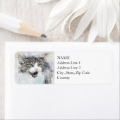 怒子猫 |抽象芸術 |水彩 ラベル (インサイチュ)