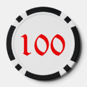 怒小妖精や小人ブラック100ストライプのトランプのポーカーチップ ポーカーチップ (裏面)