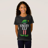 怒小妖精や小人マッチングファミリークリスマスパーティー Tシャツ (正面フル)